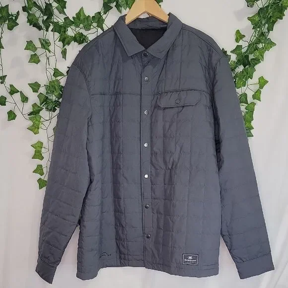 Eddie Bauer. Men's Charcoal Quilted Shirt Jacket. Size 2XL - Picture 1 of 7